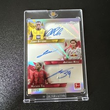 Topps Bundesliga Chrome 24/25 Triple Autograph: Gittens, Nusa, Tel 01/25