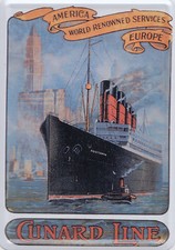 Blechpostkarte - AMERICA WORLD RENOWNED SERVICES EUROPE 14 cm x 10 cm