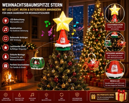 Weihnachtsbaumspitze stern mit - stern,