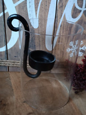 Teelichthänger Kerzenhänger Windlicht Glashänger Kerze  schwarz   Aluguss  NEU +