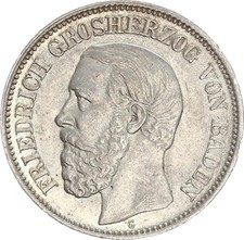 Baden Friedrich I. 2 Mark 1888