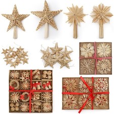 Christbaumspitze aus Stroh Weihnachtsbaumschmuck Weihnachtsstern Strohstern