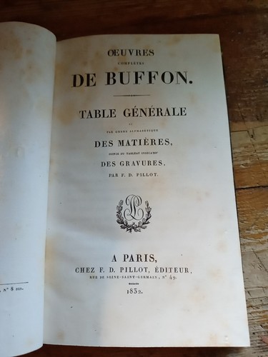 Buffon allgemeine tabelle der - allgemeine,