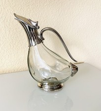 Karaffe Wein-Decanter „Kalte Ente“ Kristallglas versilbert Vintage RCR