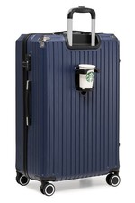 Koffer Reisekoffer mit Rollen Hartschalenkoffer Rollkoffer Trolley Dunkelblau L