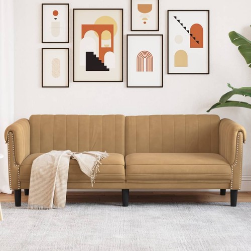 Sitzer sofa braun - 3-sitzer, kunstleder