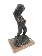 Bronze nackter Knabe pinkeln Manneken pis Figur witzig 19. Jahrhundert