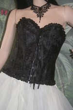 gothic   corsage fee elfe steam punk schwarz gr M
