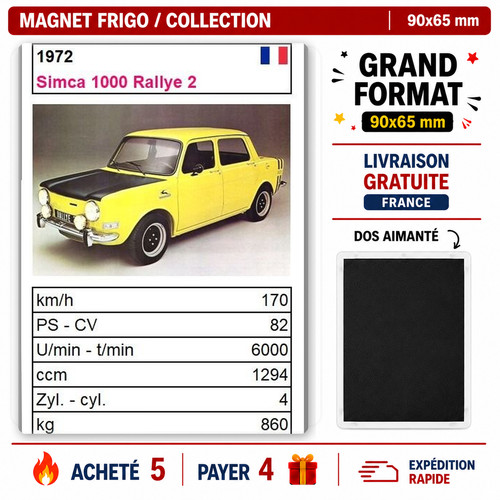 Kühlschrankmagnet simca 1000 - kühlschrankmagnet,