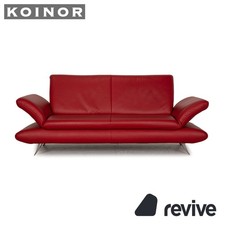 Koinor Rossini Leder Zweisitzer Rot Sofa Couch