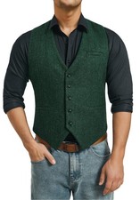 Tweed Weste Herren Grüne