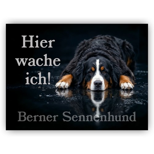 Berner sennenhund warnschild - sennenhund,