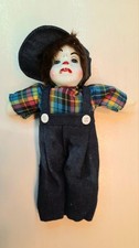 Clown figur mit keramik kopf - mit,