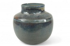 #681 Keramikvase glasiert gemarktet Laufglasur, 13cm