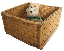 Alter Weidenkorb Schrankkorb Regalkorb Aufbewahrung Kaminholz quadratisch