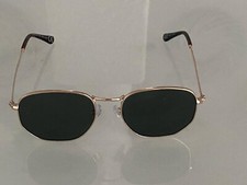 H&M Hecho 222065 Herren/Damen Sonnenbrille ,Farbe:Gold,Eckige,Zustand: Sehr Gut