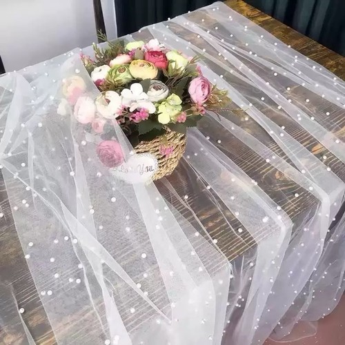Eleganter organza tischläufer - eleganter, organza-tischläufer