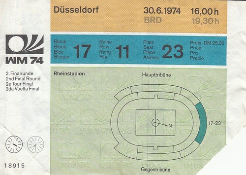 Ticket wm 1974 - wm,
