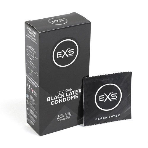 Exs black latex condoms - exs,