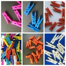 Mini Holzklammern Wäscheklammer Holz Klammer 26mm Dekoklammern zum Basteln