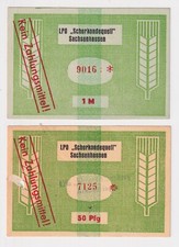 50 Pf. & 1 Mark Banknote GDR