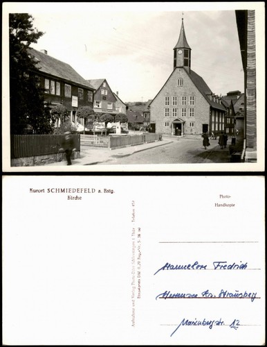 Ansichtskarte schmiedefeld - ansichtskarte,