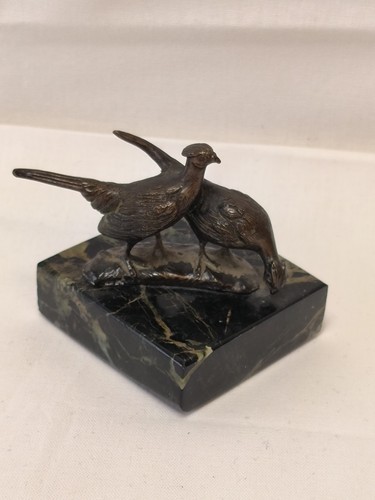 Antike fasanen skulptur metall - skulptur,