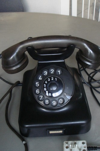 Bakelit post telefon - bakelit, mit
