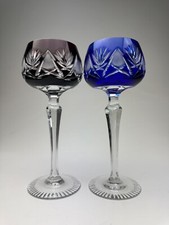 Set 2 F. Kisslinger-Rattenberg ( Tirol) Bleihkristall Überfang Weingläser