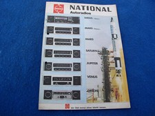 Prospekt Oldtimer Autoradio National  Saturn Jupiter Venus Mars Orion 70er jahre