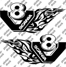 Dekor Aufkleber Scania V8