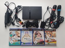 Sony PS2 Slim Konsole + Singstar Spiele & Mikro Playstation 2 Starter Paket