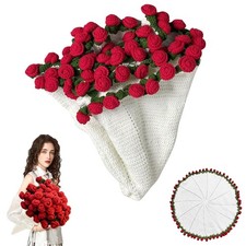 Häkeln Blumenstrauß Decke handgemachte gestrickte Rose Decke Geburtstagsgeschenk