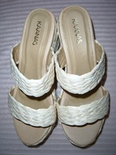 Kaanas Damen Frauen Schuhe Sandalen Pantolette Gr. 7M Deutsche Gr. 37,5 beige