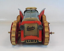 Gescha Blech Farm Raupen Traktor Uhrwerkantrieb mit Anhänger 50er Jahre #2843