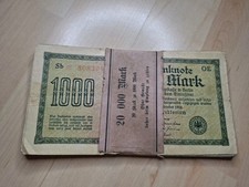 Bündel 1000 Mark 1922 Mit