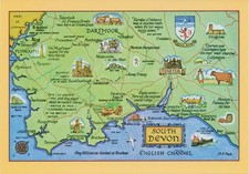 GB SOUTH DEVON ca. 1970/80 superb mint coloured large postcard