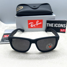 Ray Ban Justin Matte schwarz/Grau Polarisierte Sonnenbrille  RB4165 54-16 145MM