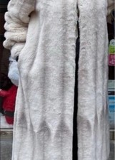 Vintage Kunstpelzmantel beige