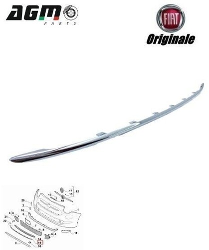 Chromierte zierleiste zentral - chromierte,