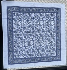 2 Tischdecken B-Ware indisch blau Druckdecke Baumwolle 