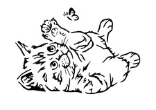Schablone " Katze mit