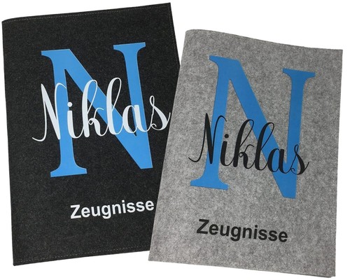 Zeugnismappe mit namen aus - zeugnismappe,