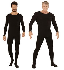 Ganzkörper Body in schwarz mit Ärmeln - Bodysuit Herren Basic