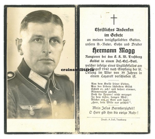 Orig sterbebild soldat - orig.,