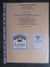 Bieretiketten, SH, Köthen, Köthener Brauerei Teil 1