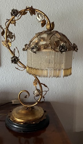 Tischlampe vintage florales - tischlampe, vintage,