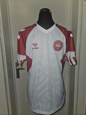 DBU Dänemark Trikot Shirt Jersey Hummel Auswärts away, weiß, Größe M, Neu