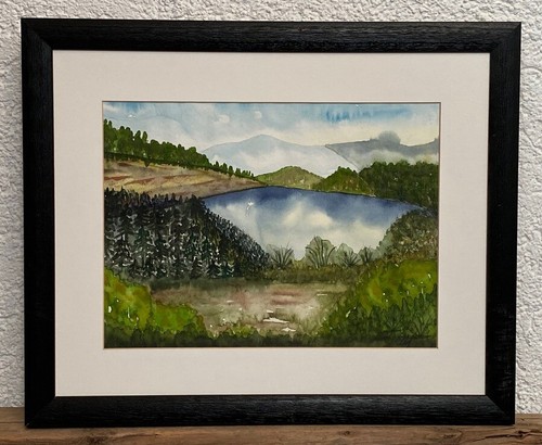 Bergsee original aquarell - original,