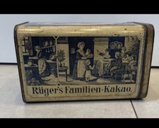 Blechdose Alt Antik Otto Rüger Hansi Cacao 1900 Schokolade Dresden Familienkakao